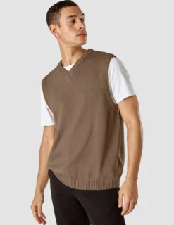 Heavy Knit Vest Mocha