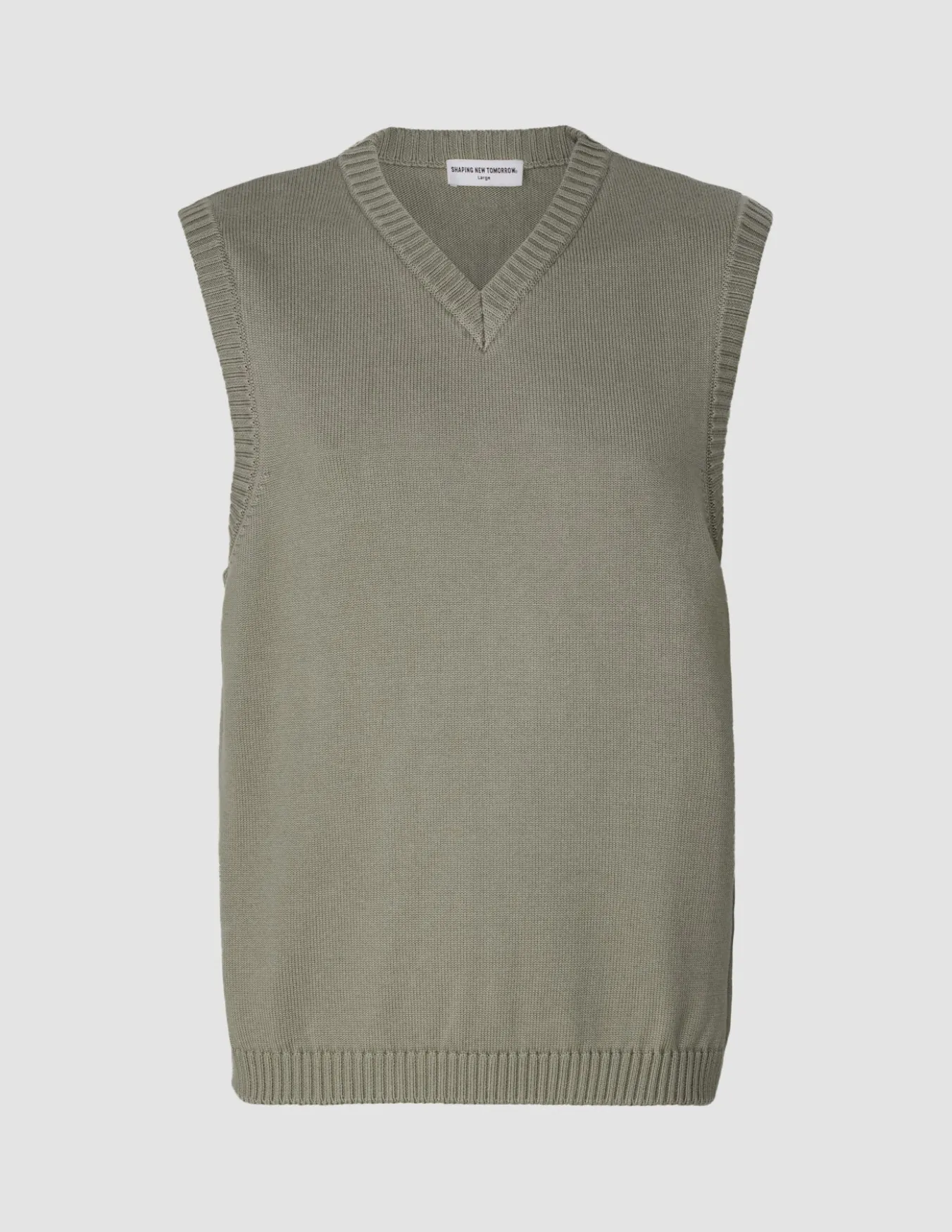 Heavy Knit Vest Stone Green