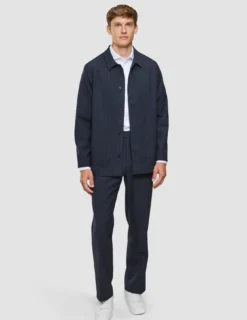 Heritage Overshirt Dark Navy Pinstripe