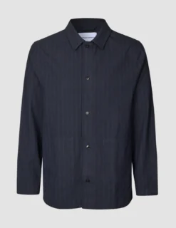 Heritage Overshirt Dark Navy Pinstripe