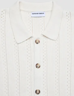 Hollow Knit Shirt Off White