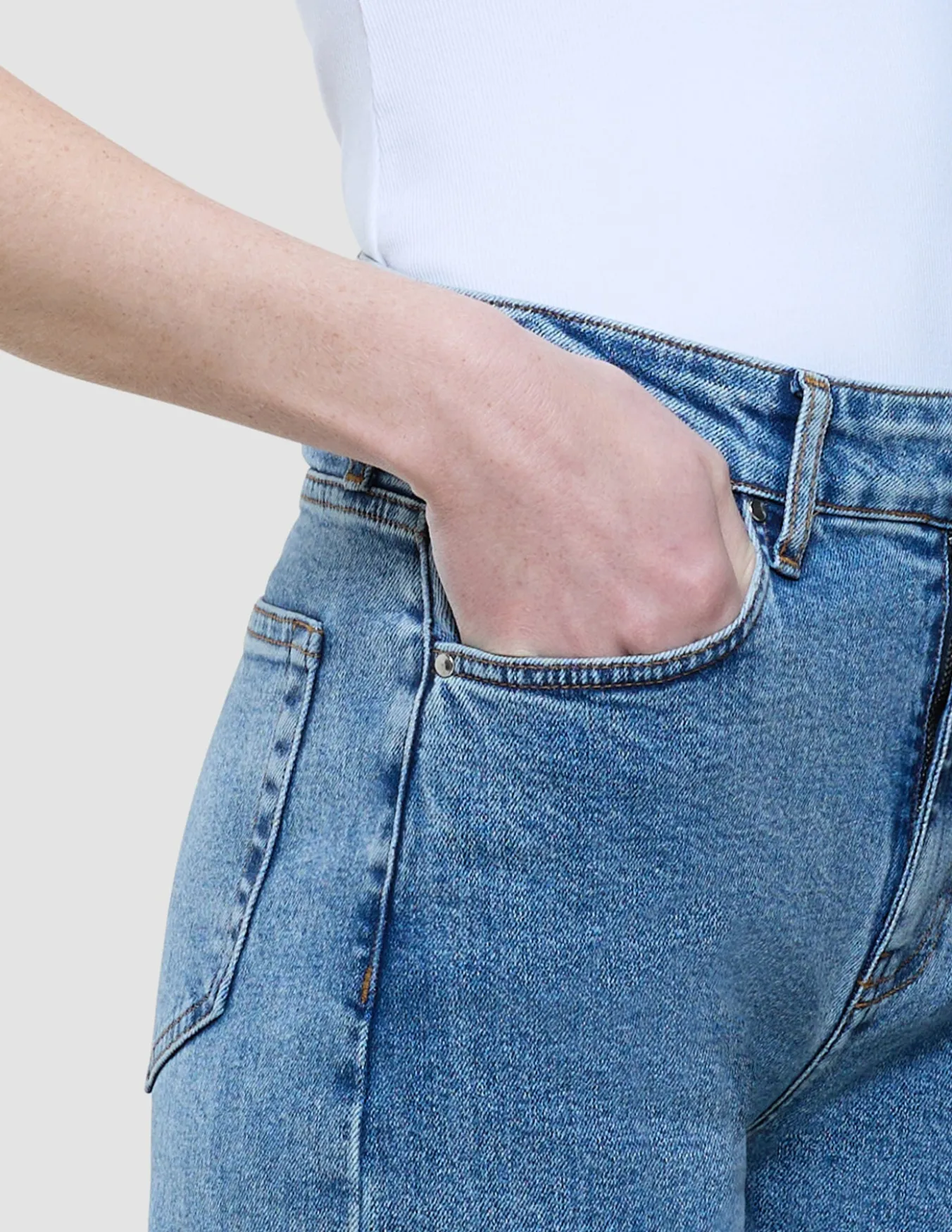 Jeans Straight Snow Blue Wash
