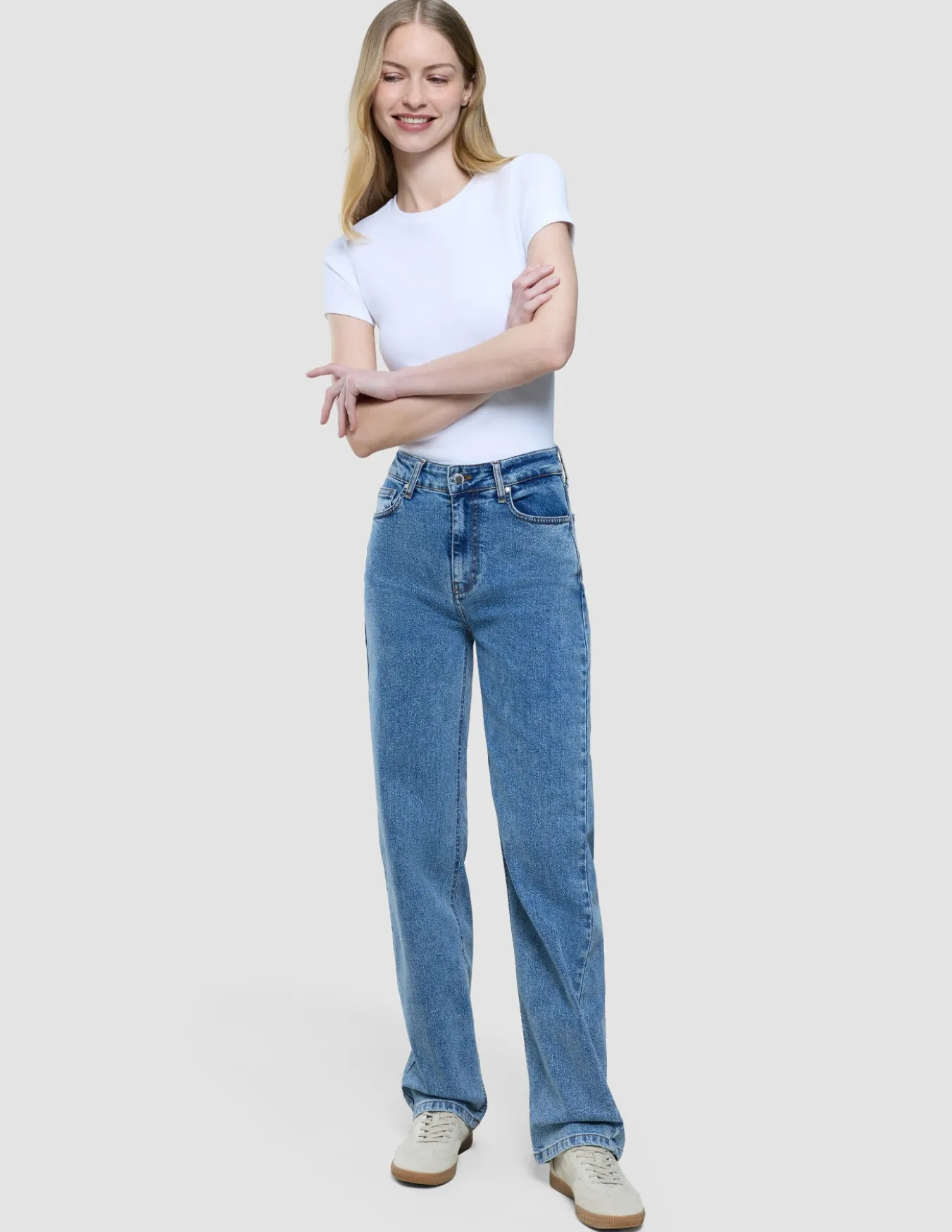 Jeans Straight Snow Blue Wash