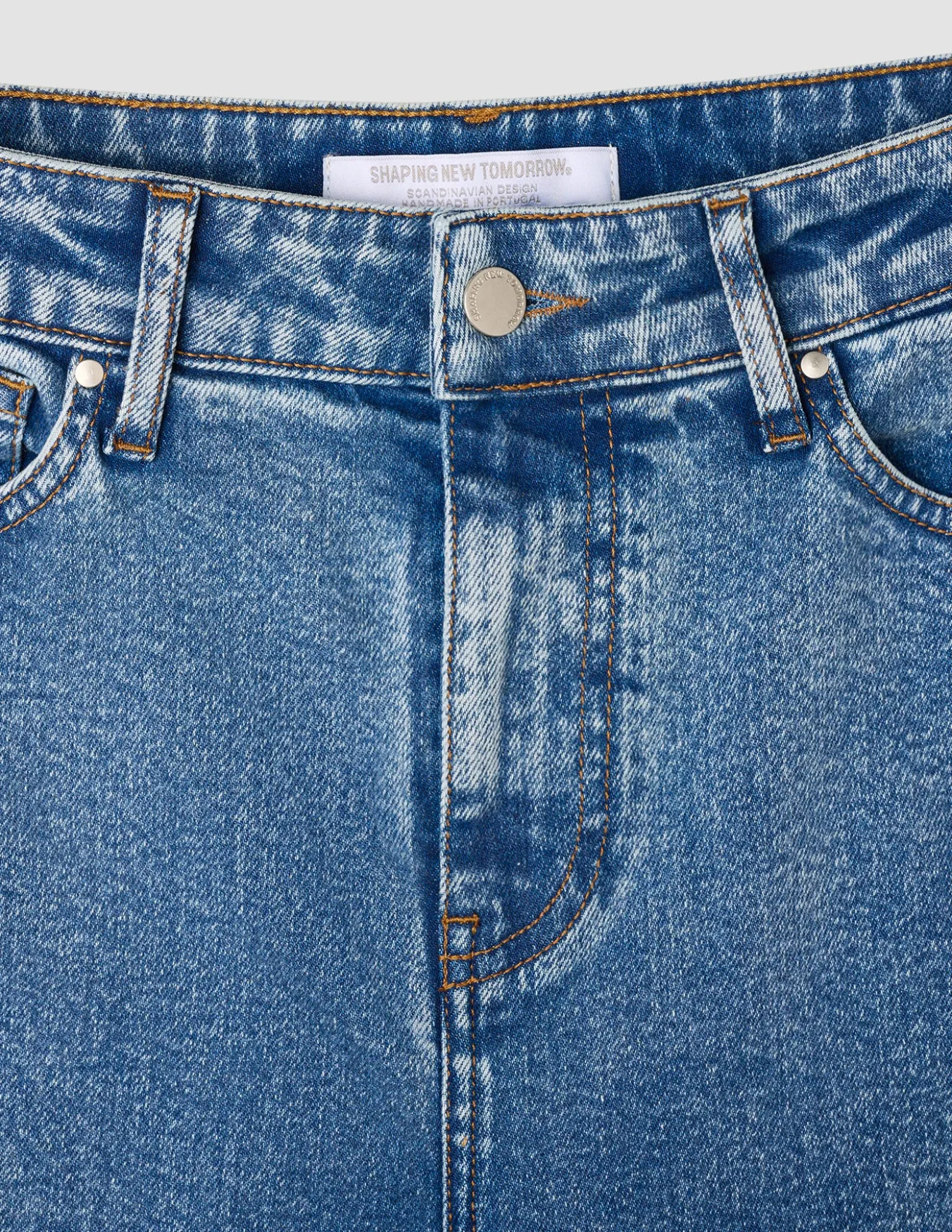 Jeans Straight Snow Blue Wash
