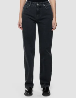 Jeans Straight Washed Black