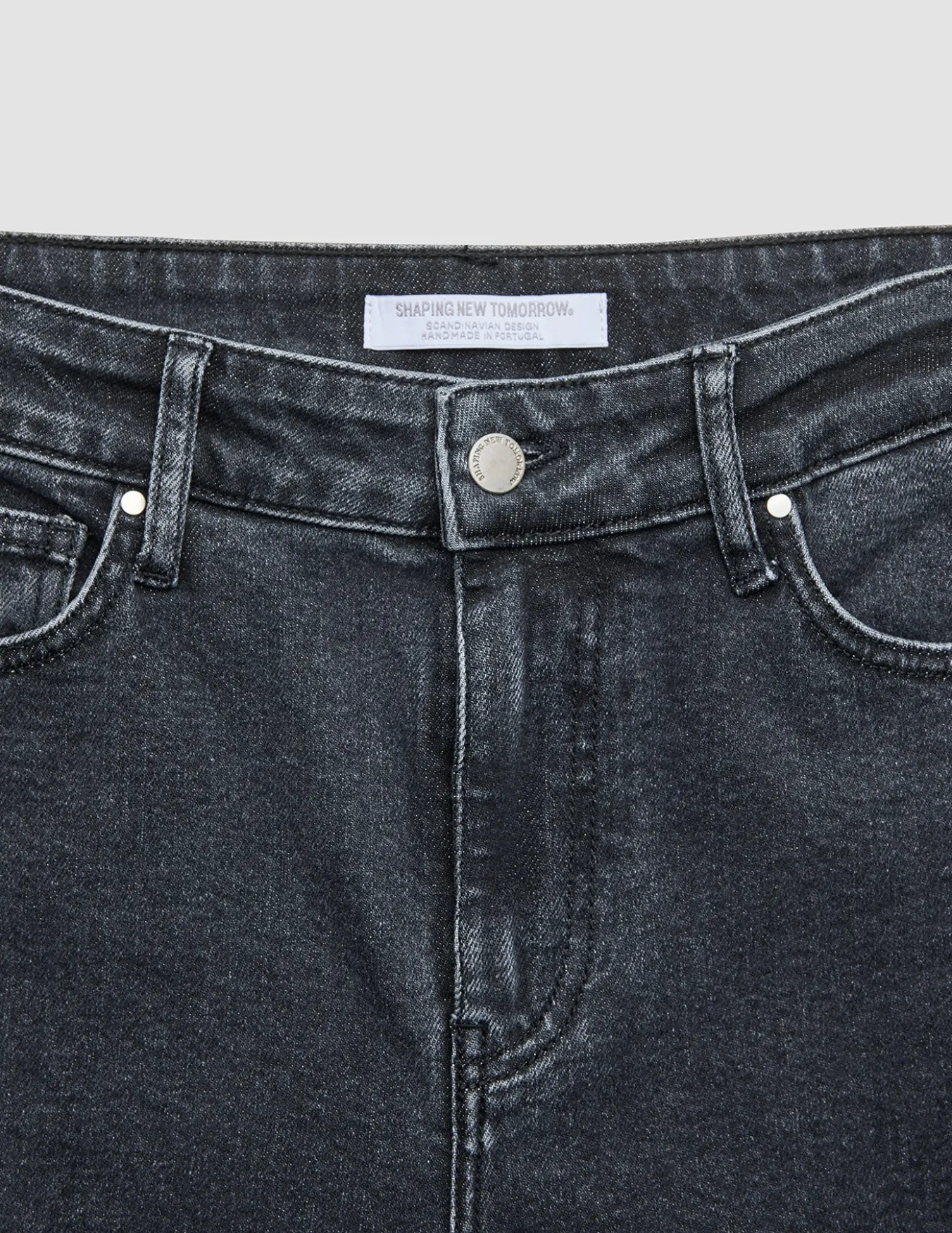 Jeans Straight Washed Black