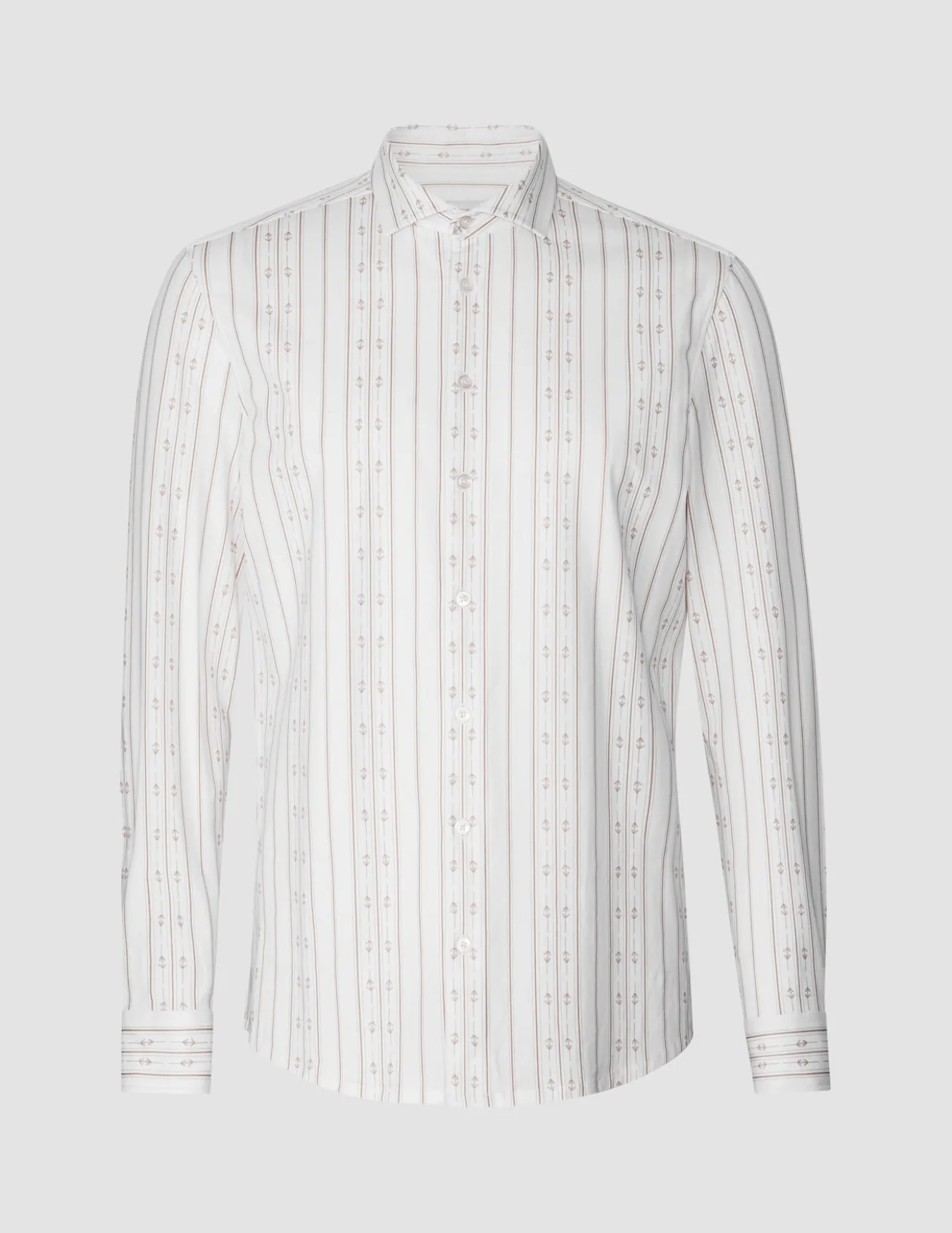 Lightweight Classic Shirt Earth Stripe Slim