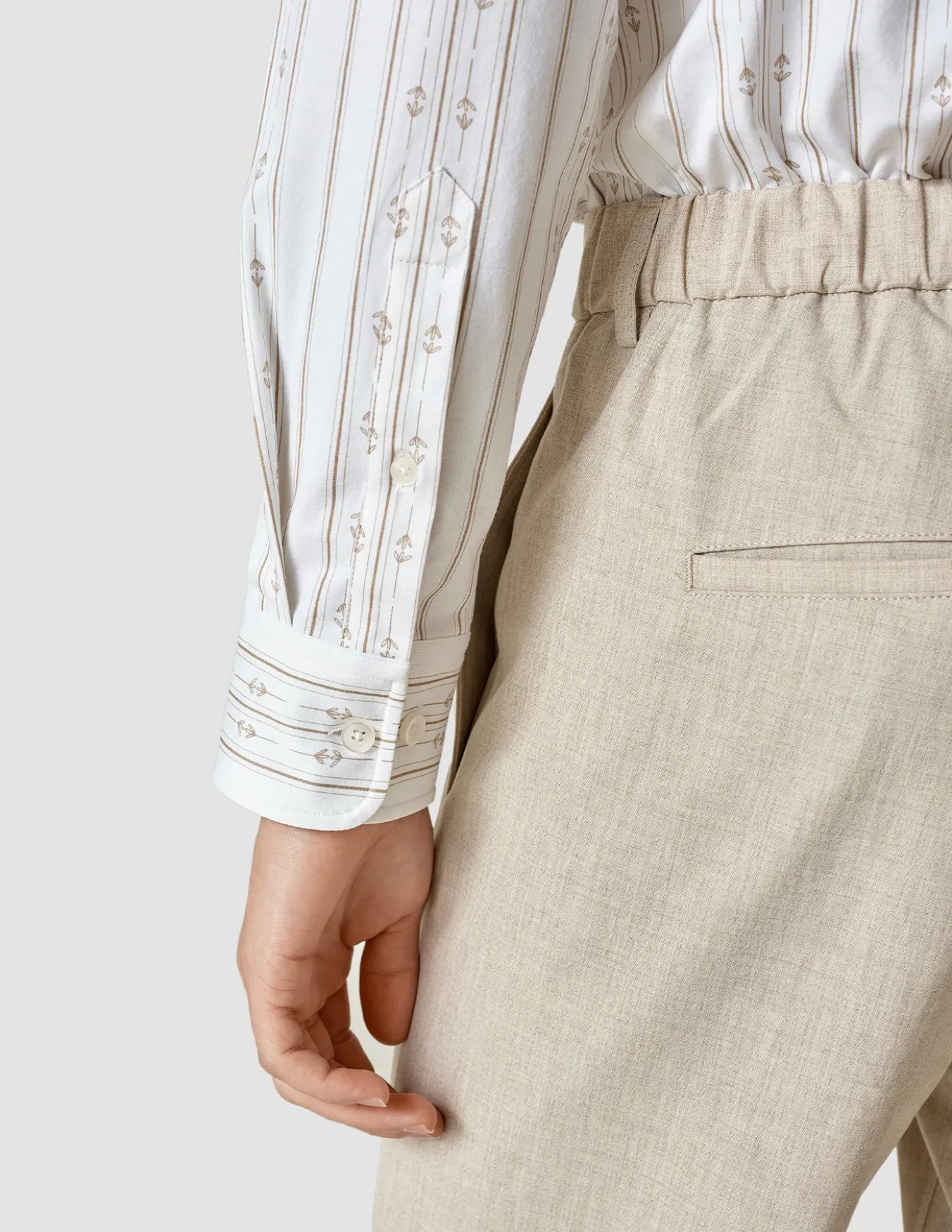 Lightweight Classic Shirt Earth Stripe Slim