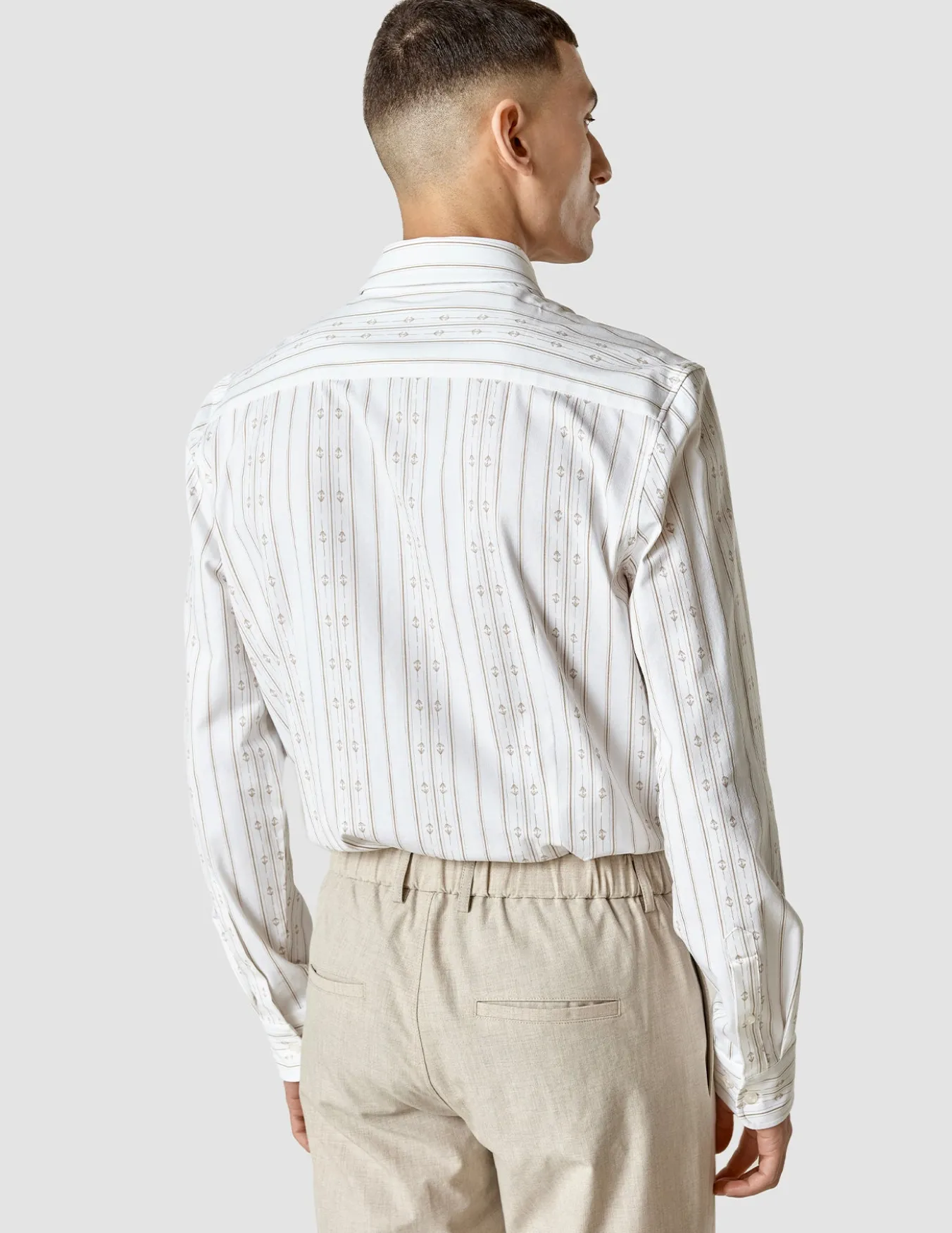 Lightweight Classic Shirt Earth Stripe Slim