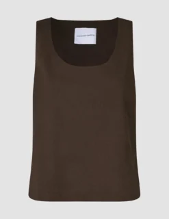 linen set espresso top relaxed pants