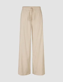 Linen Set Sandy Beige Short Sleeved Shirt & Relaxed Pants
