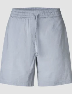 linen set stone grey top relaxed shorts