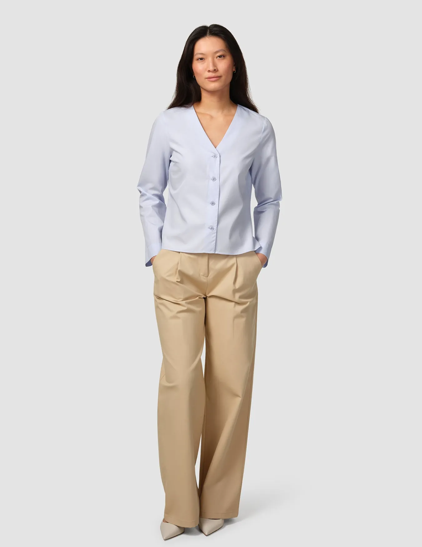 Madison Blouse Powder Blue