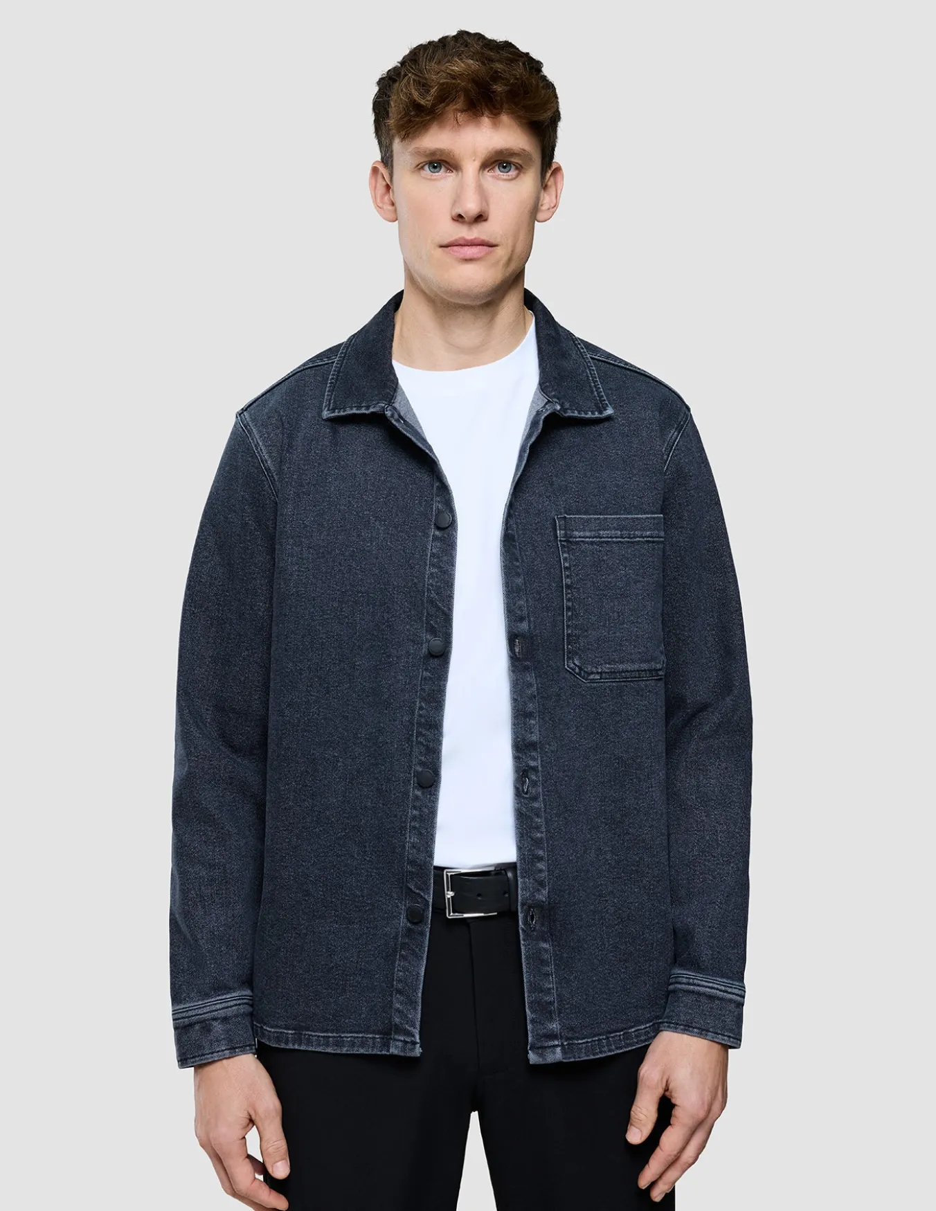 Matteo Denim Overshirt Washed Black