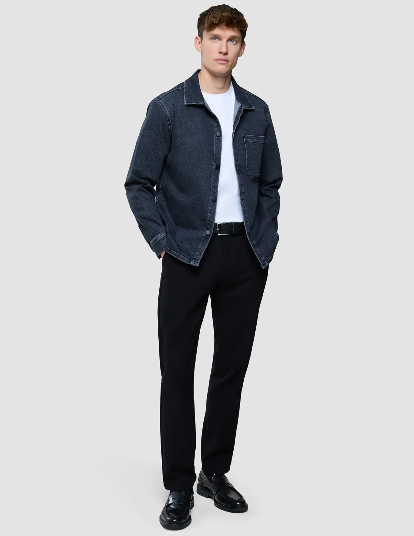 Matteo Denim Overshirt Washed Black