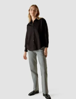 Oversized Long Sleeve Shirt Black