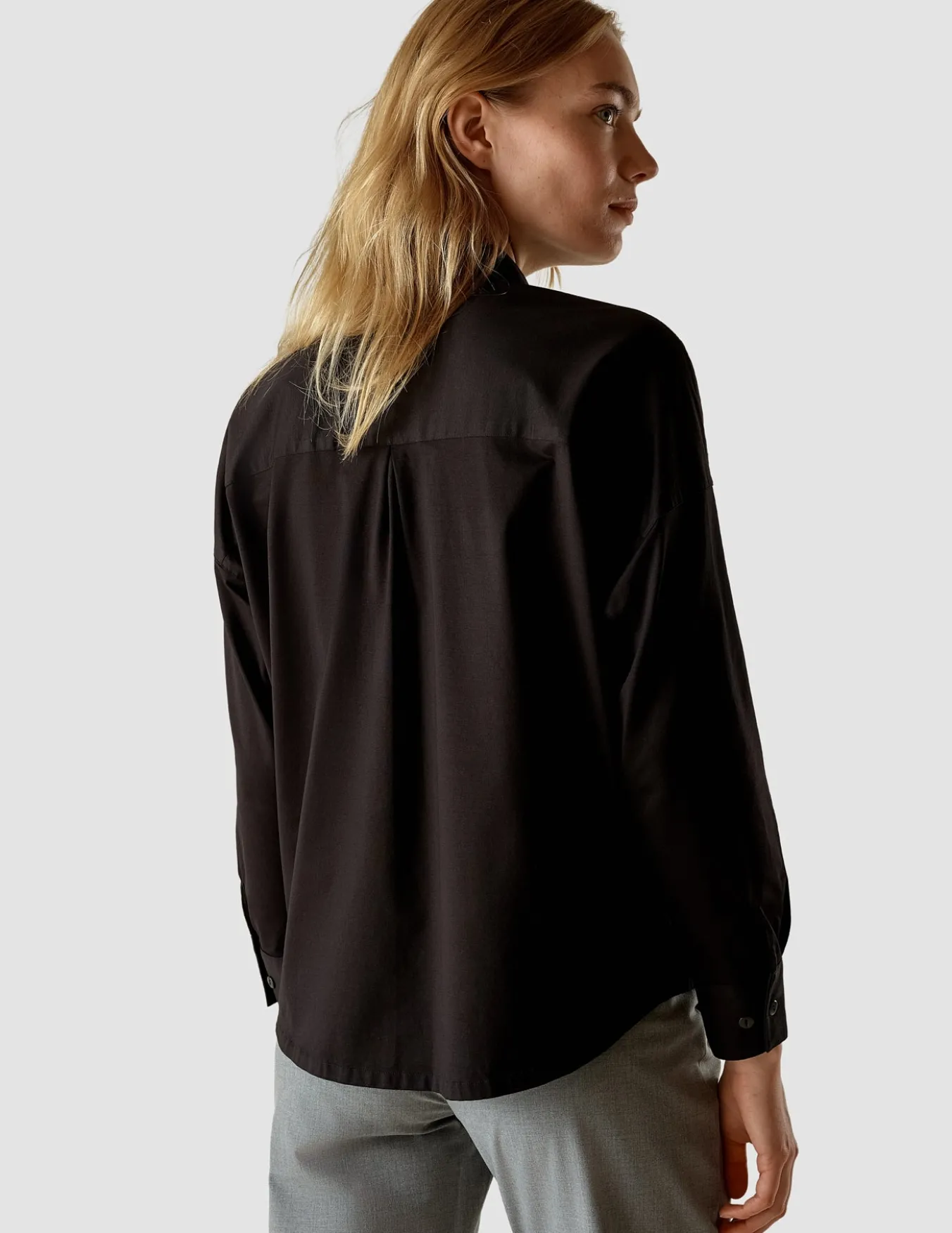 Oversized Long Sleeve Shirt Black