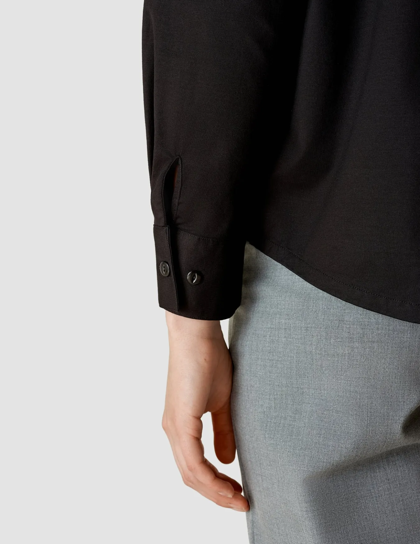 Oversized Long Sleeve Shirt Black