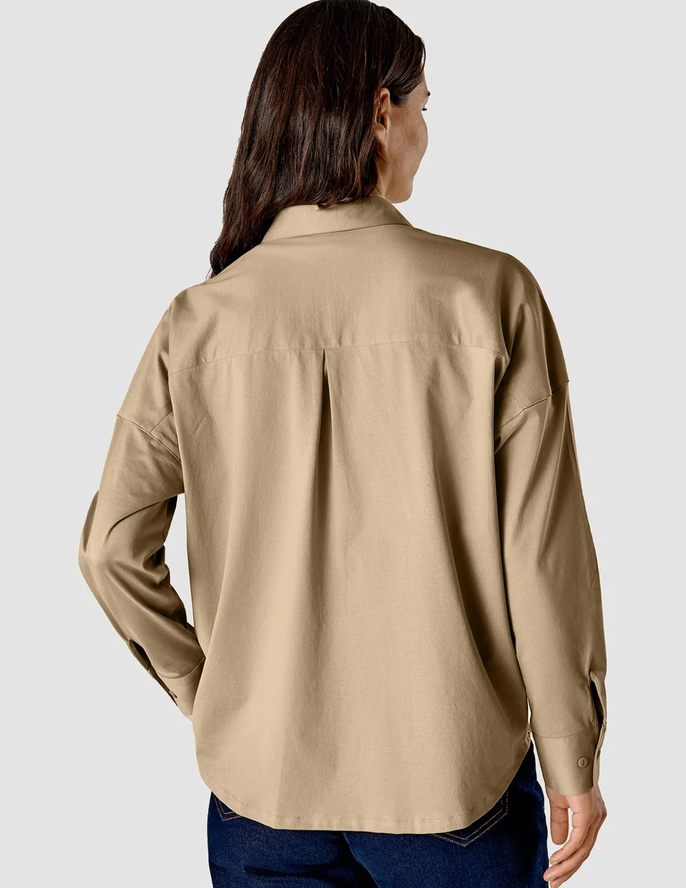 Oversized Long Sleeve Shirt Latte