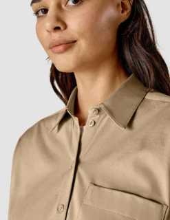 Oversized Long Sleeve Shirt Latte