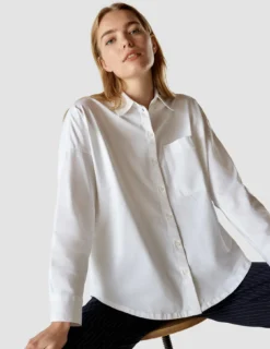 Oversized Long Sleeve Shirt White