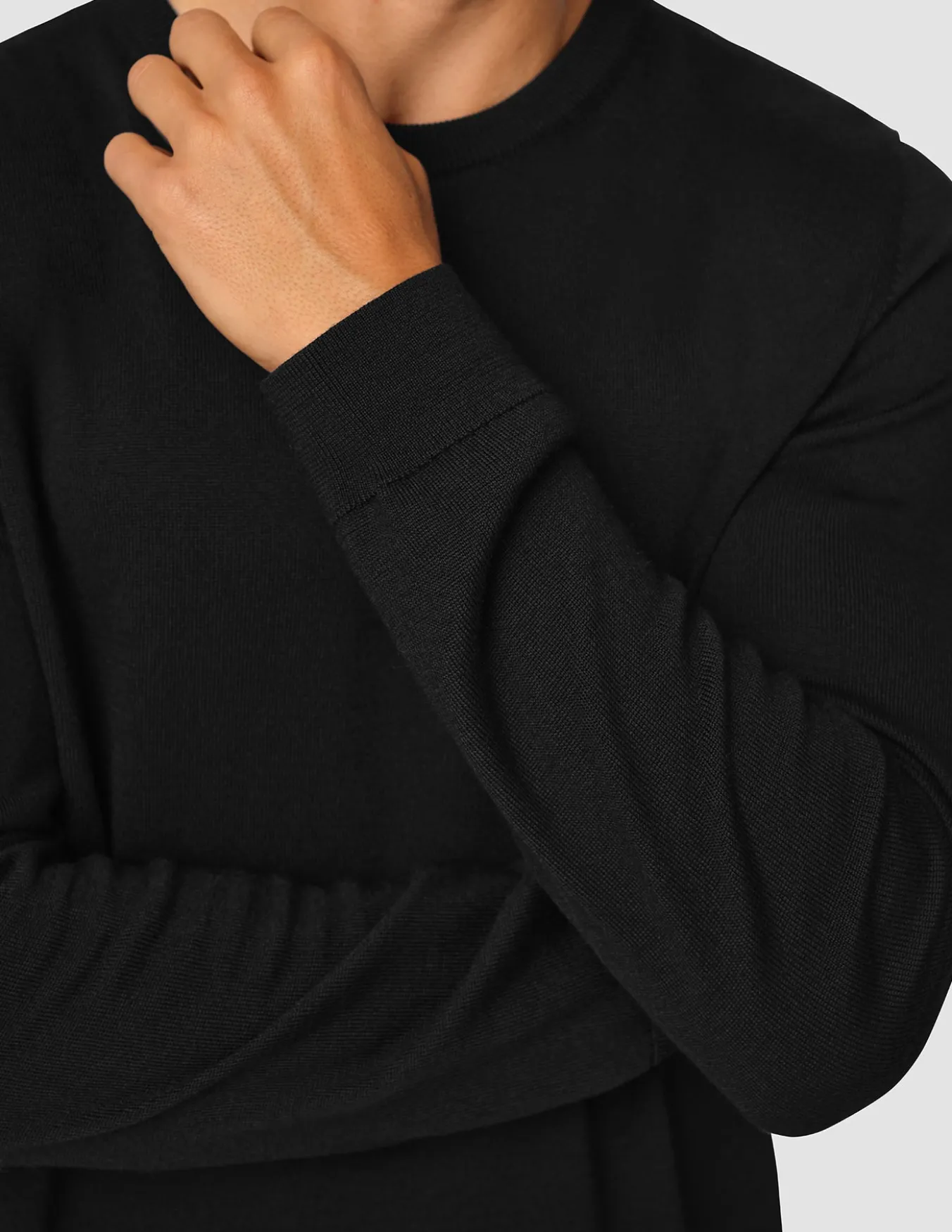 Premium Merino Crewneck Black