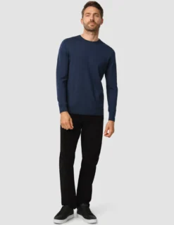 Premium Merino Crewneck Navy