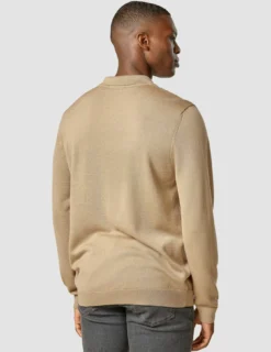 Premium Merino Long Sleeve Polo Sahara