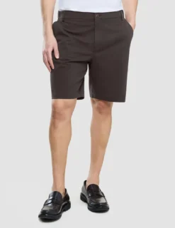 Refine Cotton Shorts Dark Brown