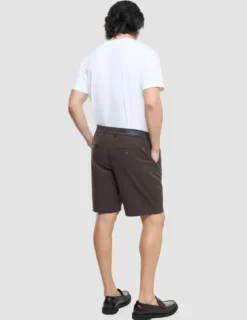 Refine Cotton Shorts Dark Brown