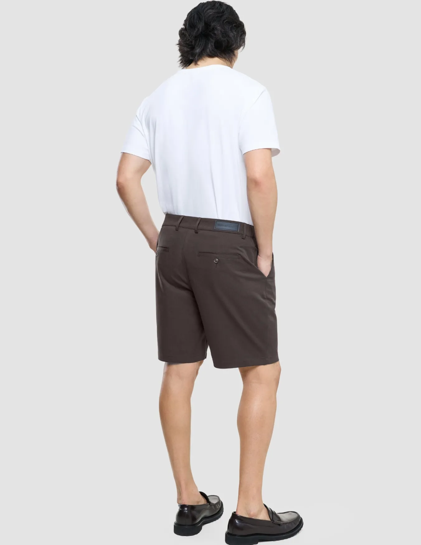 Refine Cotton Shorts Dark Brown