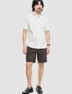 Refine Cotton Shorts Dark Brown