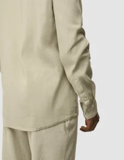 Refined Linen Long Sleeve Shirt Soft Sand
