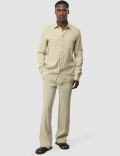 Refined Linen Long Sleeve Shirt Soft Sand