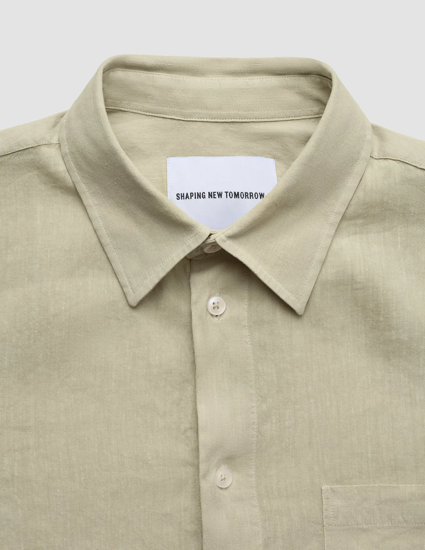 Refined Linen Long Sleeve Shirt Soft Sand