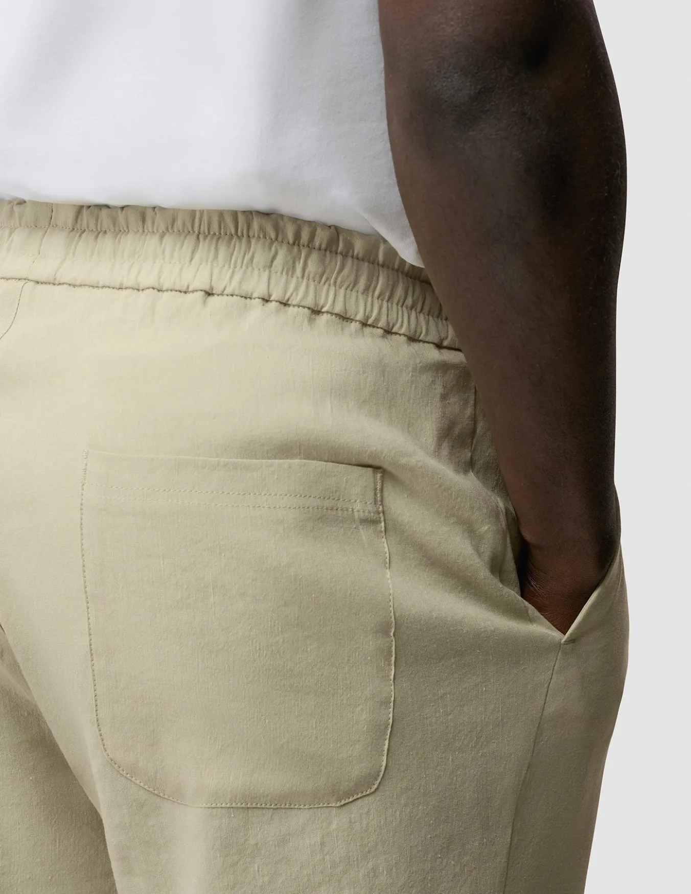 Refined Linen Pants Soft Sand