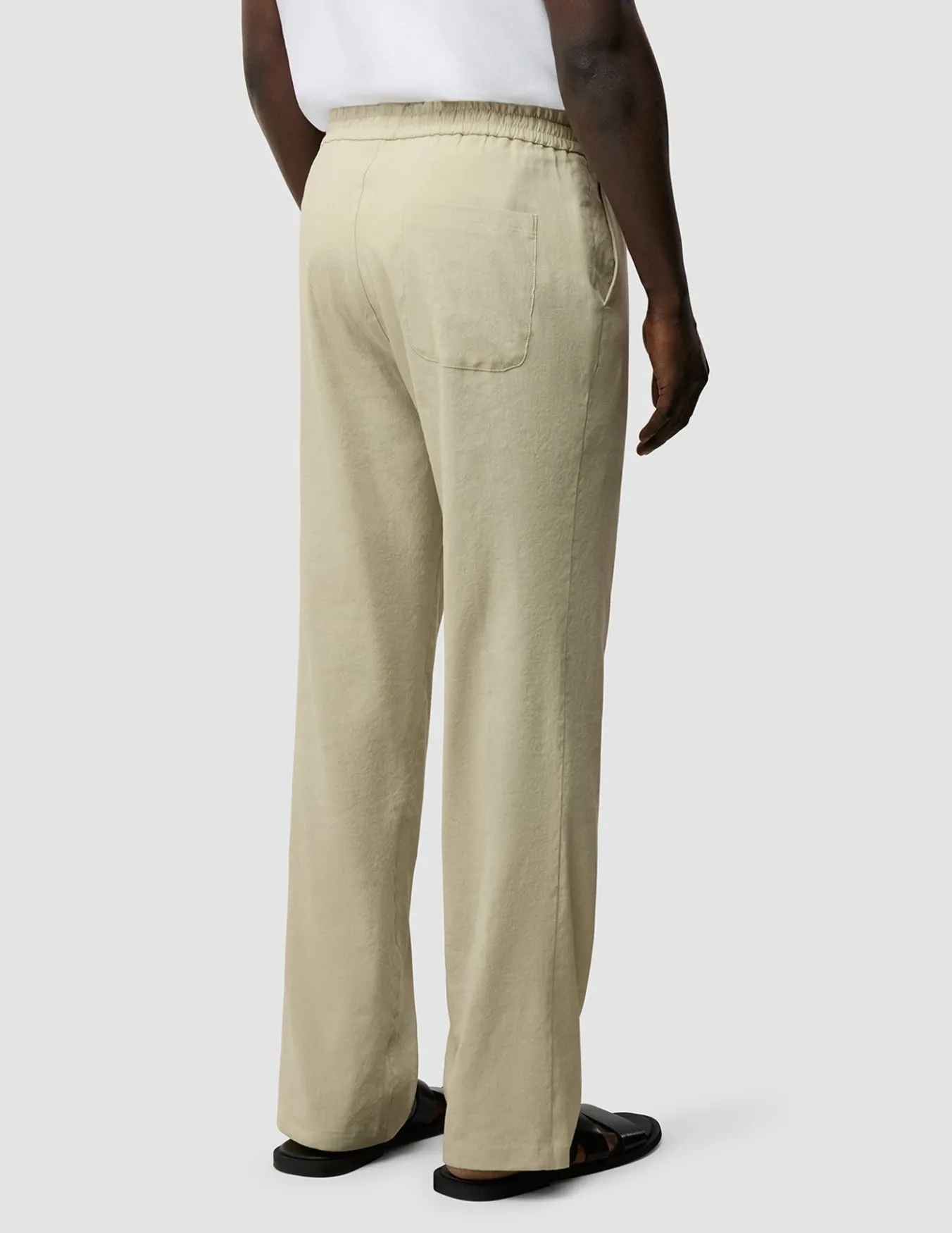 Refined Linen Pants Soft Sand