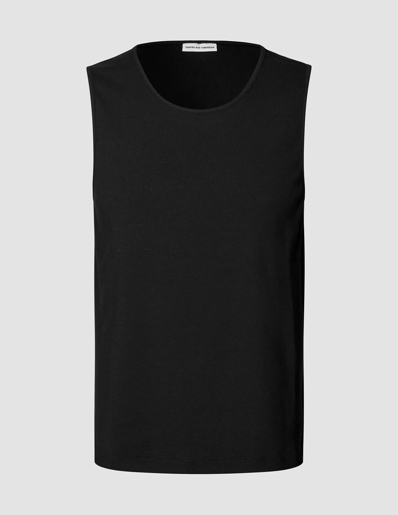 Rib Tank Top Black