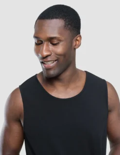 Rib Tank Top Black