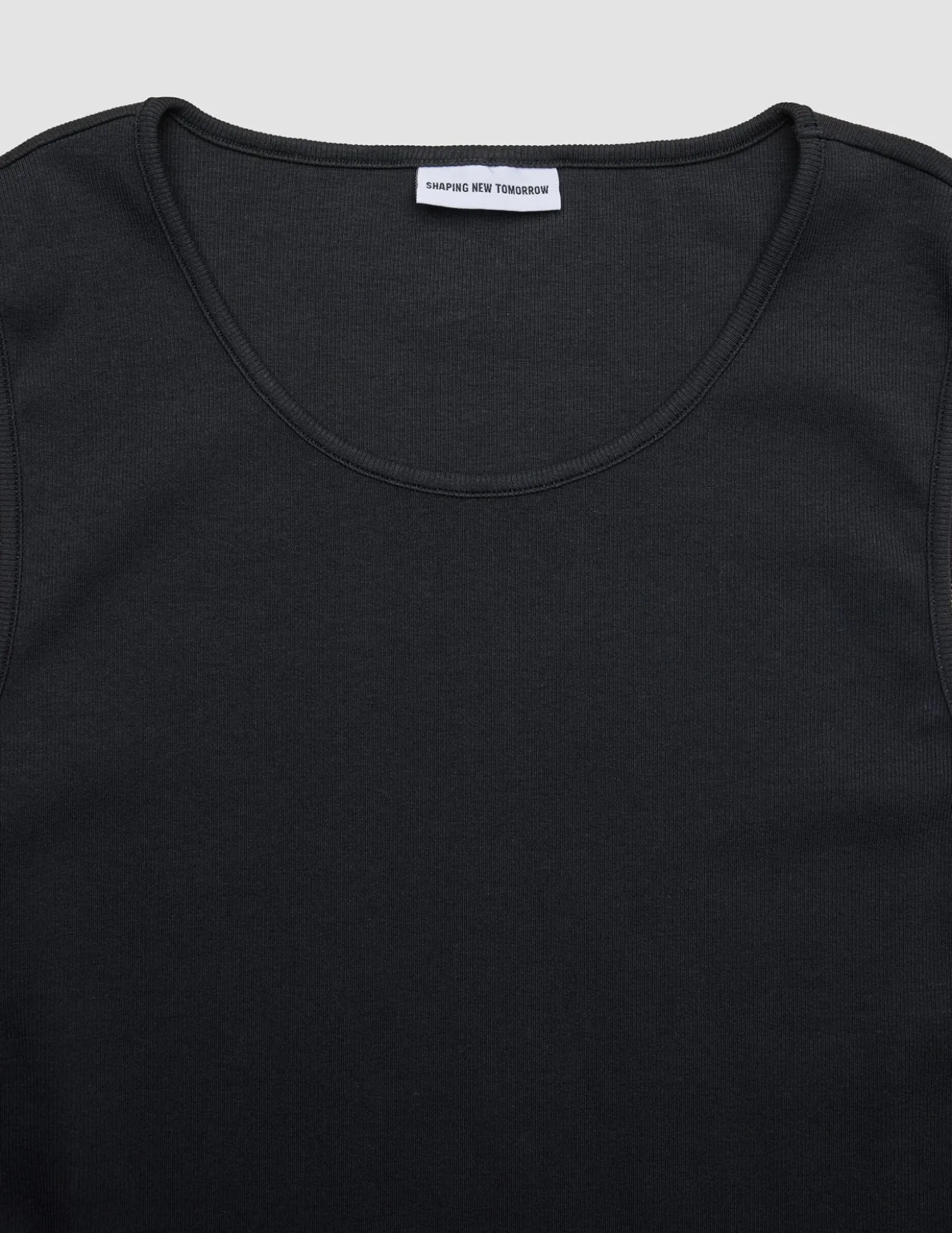 Rib Tank Top Black