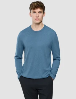 Seamless Core Knit Crewneck Blue Tide