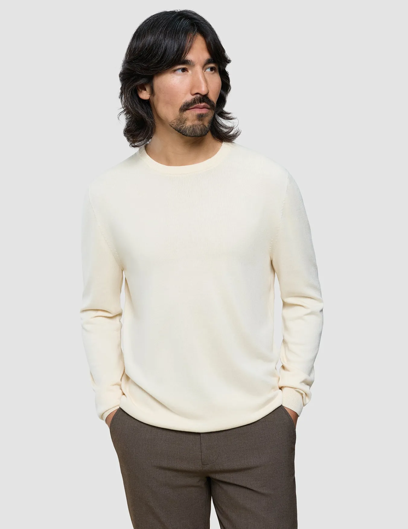 Seamless Core Knit Crewneck Birchwood
