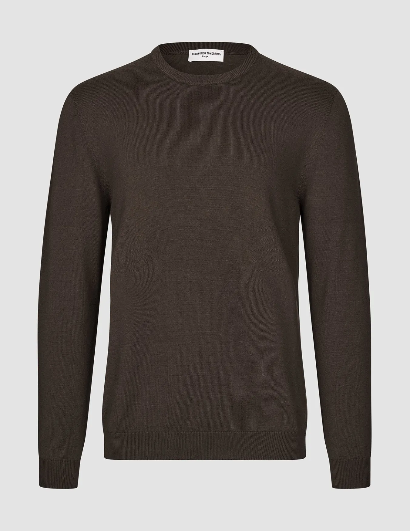Seamless Core Knit Crewneck Dark Brown