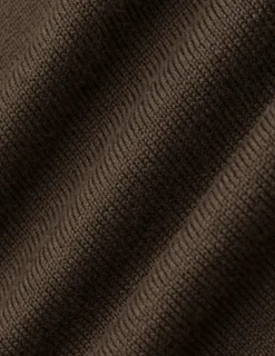 Seamless Core Knit Crewneck Dark Brown
