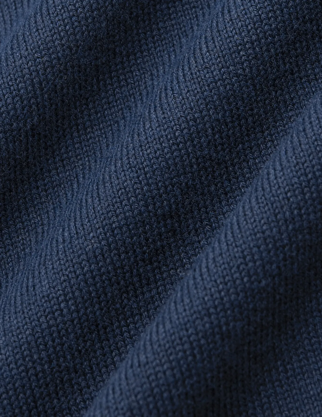 Seamless Core Knit Long Sleeve Polo Dark Navy