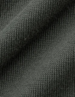 Seamless Core Knit Long Sleeve Polo Green Night