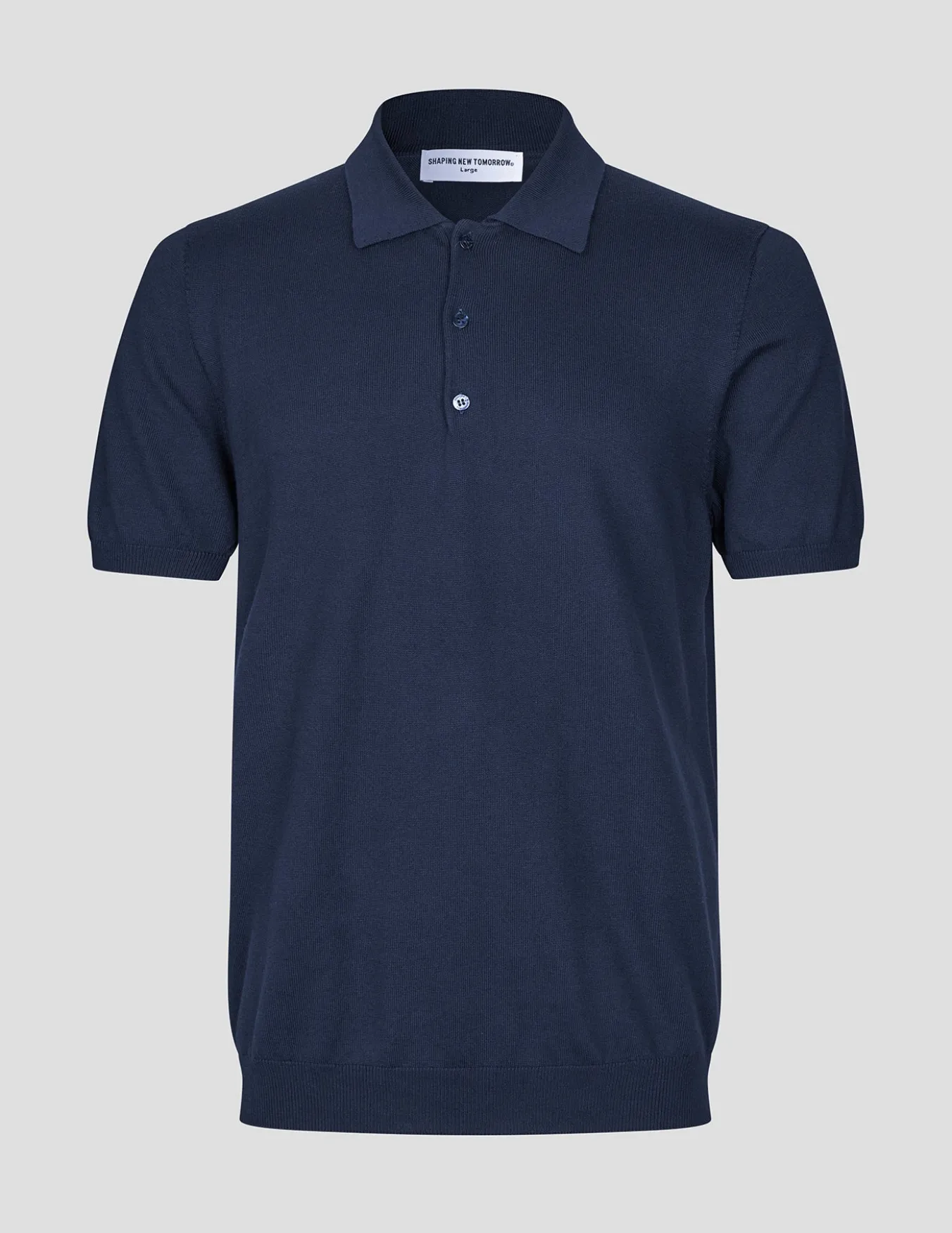 Seamless Core Knit Short Sleeve Polo Dark Navy