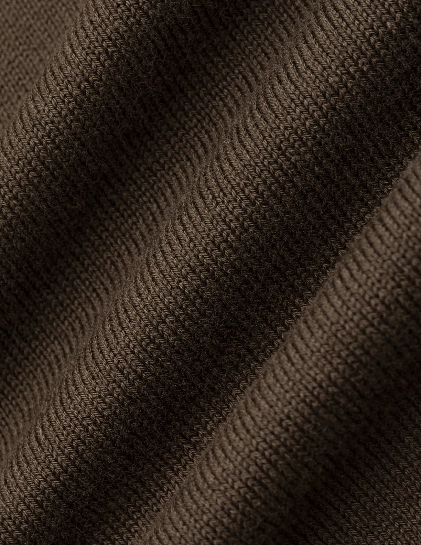 Seamless Core Knit Short Sleeve Polo Dark Brown