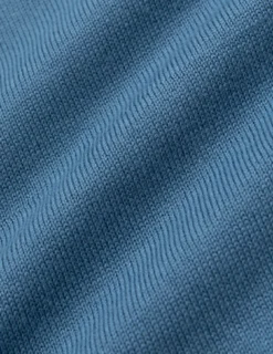 Seamless Core Knit Short Sleeve Polo Blue Tide