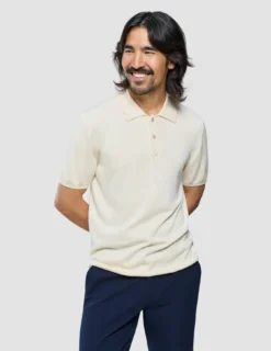 Seamless Core Knit Short Sleeve Polo Birchwood